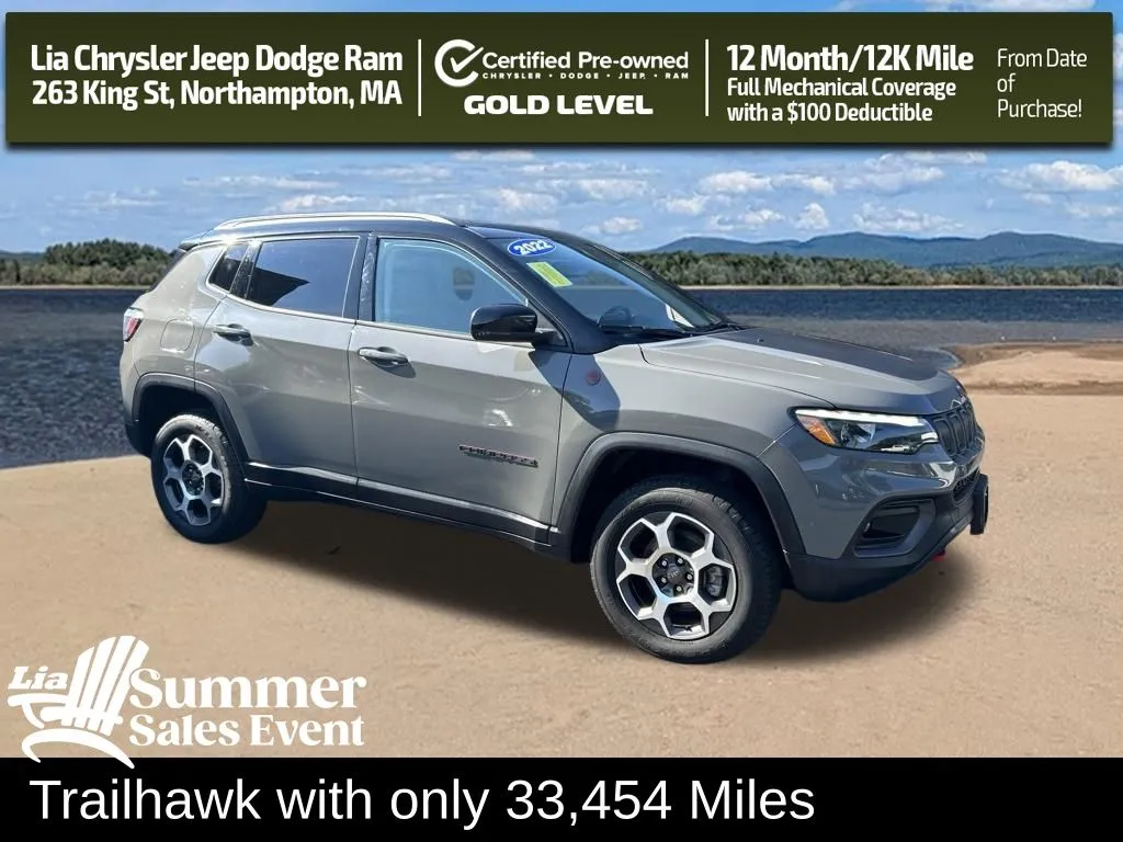Gray 2022 Jeep Compass Trailhawk for sale in Northampton, MA