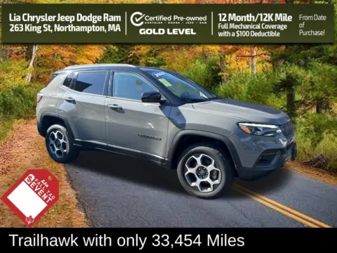 Gray 2022 Jeep Compass Trailhawk for sale in Northampton, MA