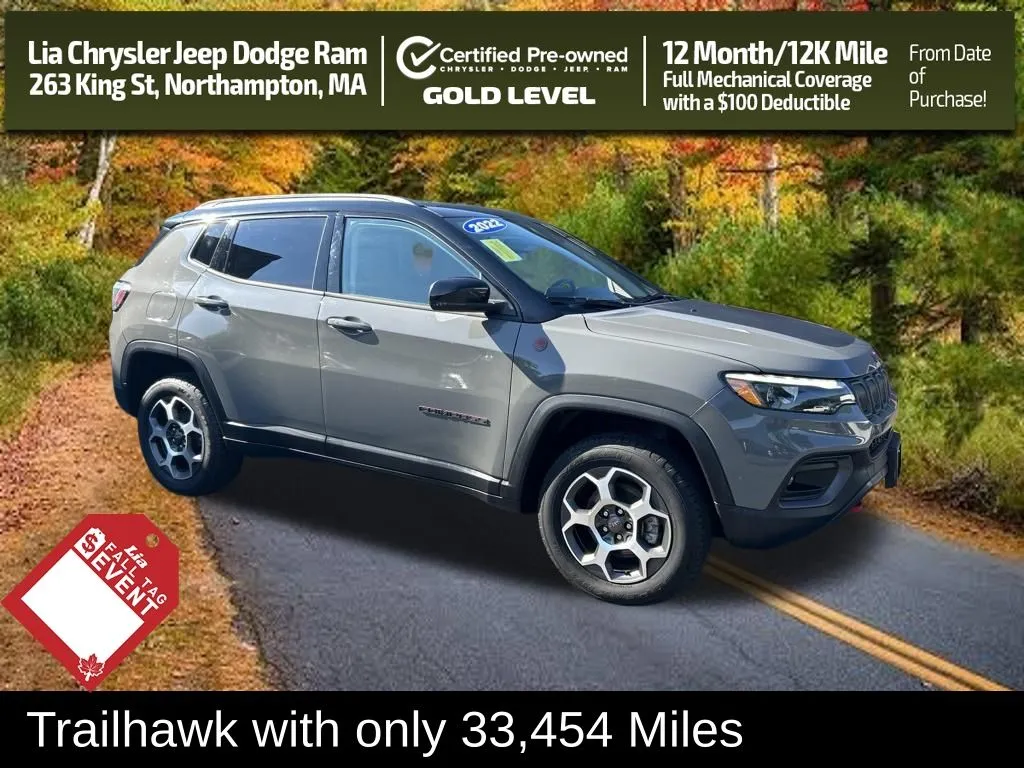 Gray 2022 Jeep Compass Trailhawk for sale in Northampton, MA