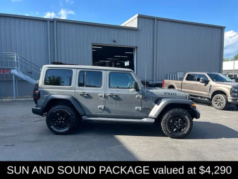 Photos of 2022 Jeep Wrangler Unlimited Willys for sale in Northampton, MA at Lia Chrysler Jeep Dodge Ram Northampton