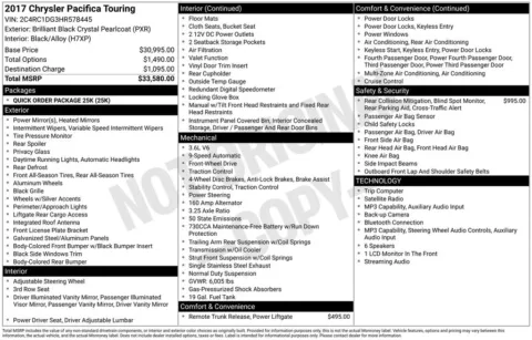 More photos of 2017 Chrysler Pacifica Touring at Lia Chrysler Jeep Dodge Ram Northampton, MA