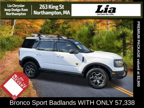 White 2023 Ford Bronco Sport Badlands for sale in Northampton, MA