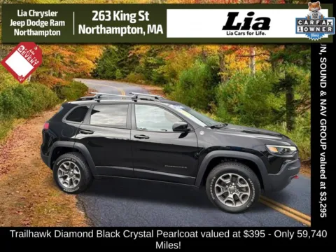 Black 2022 Jeep Cherokee Trailhawk for sale in Northampton, MA