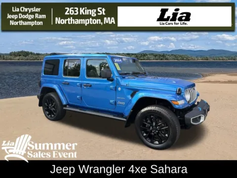 Blue 2024 Jeep Wrangler Sahara 4xe for sale in Northampton, MA