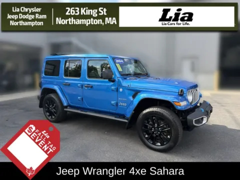 Blue 2024 Jeep Wrangler Sahara 4xe for sale in Northampton, MA