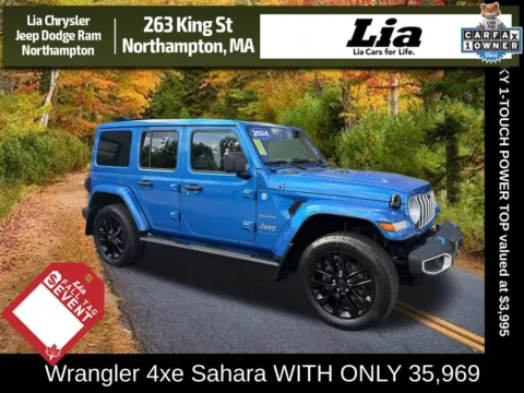 Blue 2024 Jeep Wrangler Sahara 4xe for sale in Northampton, MA