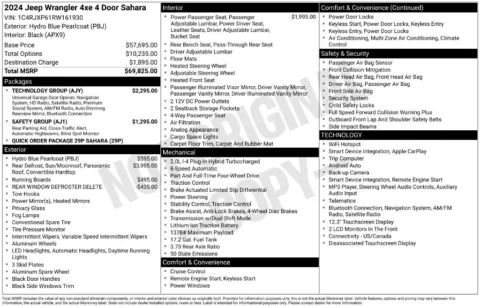More photos of 2024 Jeep Wrangler Sahara 4xe at Lia Chrysler Jeep Dodge Ram Northampton, MA