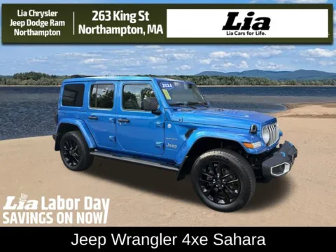 Blue 2024 Jeep Wrangler Sahara 4xe for sale in Northampton, MA
