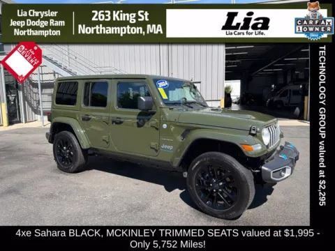Green 2024 Jeep Wrangler Sahara 4xe for sale in Northampton, MA