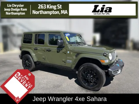 Green 2024 Jeep Wrangler Sahara 4xe for sale in Northampton, MA