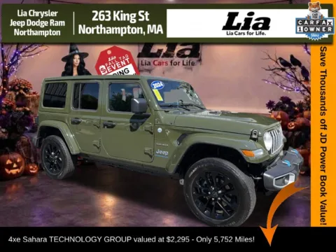 Green 2024 Jeep Wrangler Sahara 4xe for sale in Northampton, MA
