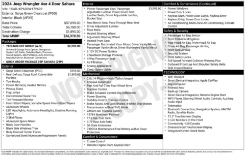 More photos of 2024 Jeep Wrangler Sahara 4xe at Lia Chrysler Jeep Dodge Ram Northampton, MA