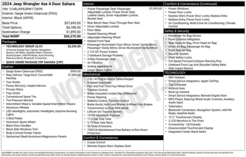 More photos of 2024 Jeep Wrangler Sahara 4xe at Lia Chrysler Jeep Dodge Ram Northampton, MA