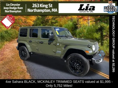 Green 2024 Jeep Wrangler Sahara 4xe for sale in Northampton, MA