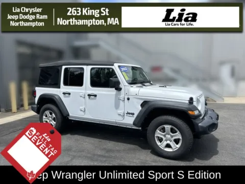 White 2022 Jeep Wrangler Unlimited Sport S for sale in Northampton, MA