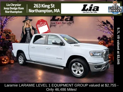 White 2023 Ram 1500 Laramie for sale in Northampton, MA