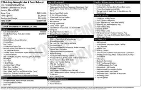 More photos of 2024 Jeep Wrangler Rubicon 4xe at Lia Chrysler Jeep Dodge Ram Northampton, MA