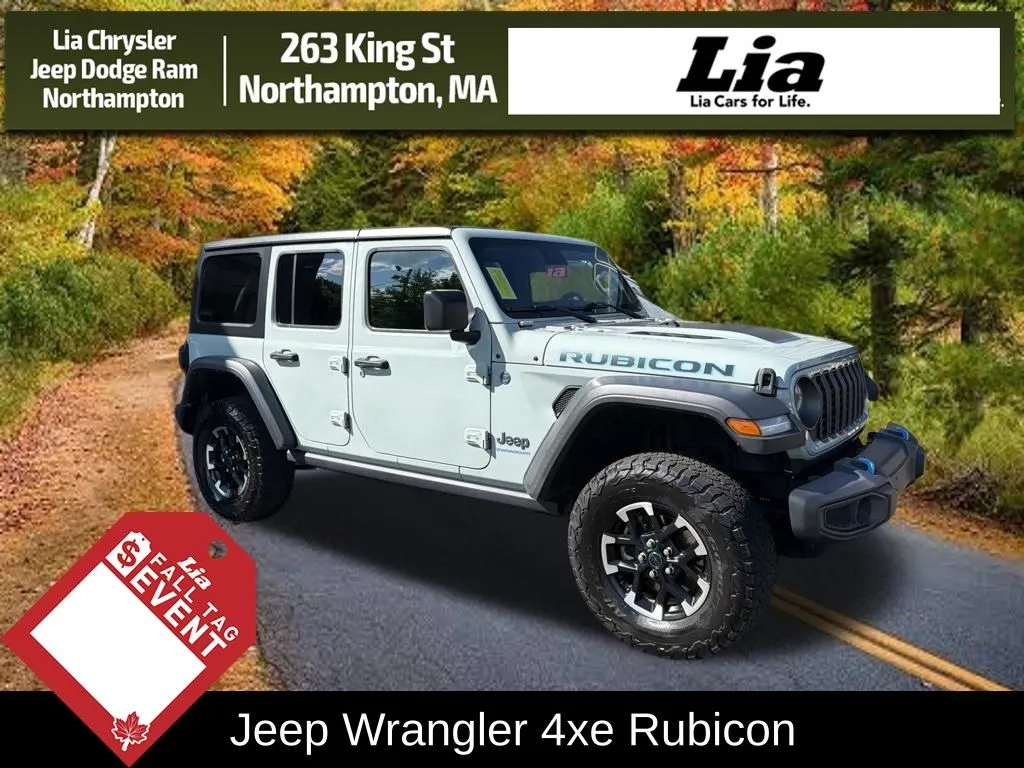 Blue 2024 Jeep Wrangler Rubicon 4xe for sale in Northampton, MA