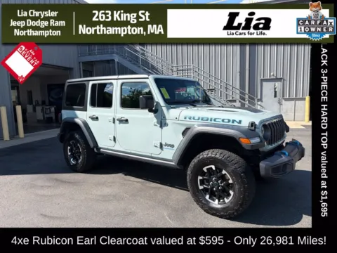 Blue 2024 Jeep Wrangler Rubicon 4xe for sale in Northampton, MA