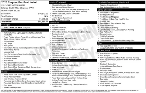 More photos of 2025 Chrysler Pacifica Limited at Lia Chrysler Jeep Dodge Ram Northampton, MA