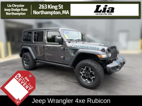 Gray 2023 Jeep Wrangler Rubicon 4xe for sale in Northampton, MA