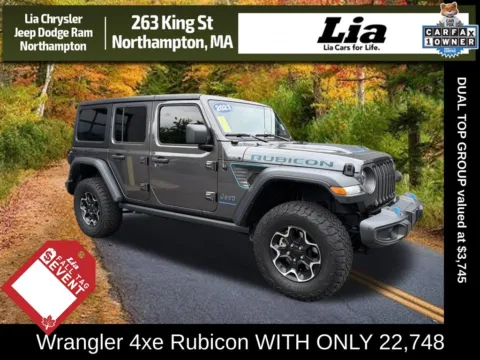 Gray 2023 Jeep Wrangler Rubicon 4xe for sale in Northampton, MA