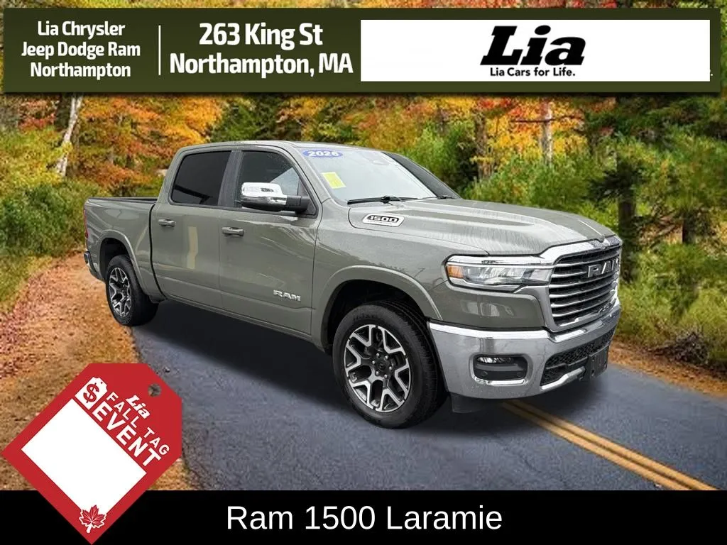 Green 2026 Ram 1500 Laramie for sale in Northampton, MA