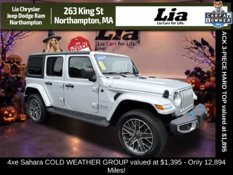 Silver 2023 Jeep Wrangler Sahara 4xe for sale in Northampton, MA