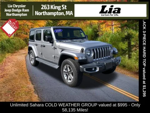 Silver 2020 Jeep Wrangler Unlimited Sahara for sale in Northampton, MA