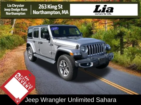 Silver 2020 Jeep Wrangler Unlimited Sahara for sale in Northampton, MA