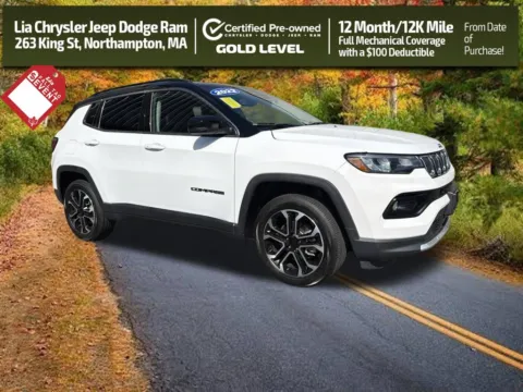 White 2022 Jeep Compass Limited for sale in Northampton, MA