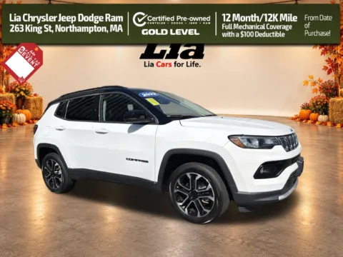 White 2022 Jeep Compass Limited for sale in Northampton, MA