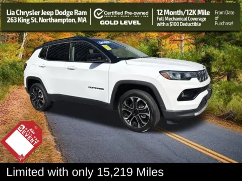 White 2022 Jeep Compass Limited for sale in Northampton, MA