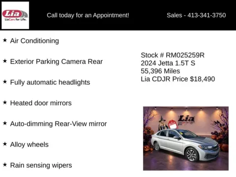 More photos of 2024 Volkswagen Jetta 1.5T S at Lia Chrysler Jeep Dodge Ram Northampton, MA