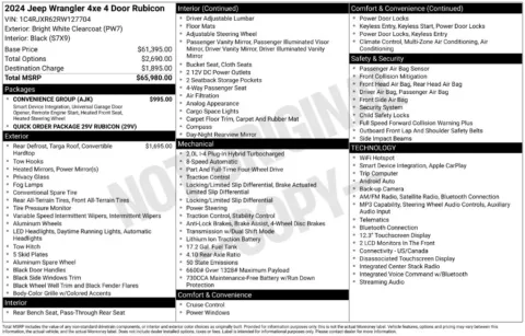More photos of 2024 Jeep Wrangler Rubicon 4xe at Lia Chrysler Jeep Dodge Ram Northampton, MA