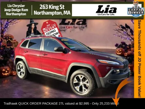 Red 2018 Jeep Cherokee Trailhawk for sale in Northampton, MA