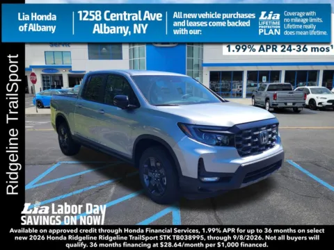 Silver 2026 Honda Ridgeline TrailSport for sale in Albany, NY