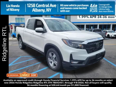 White 2026 Honda Ridgeline RTL for sale in Albany, NY