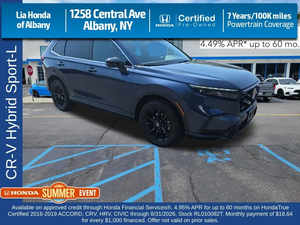 Blue 2024 Honda CR-V Hybrid Sport-L for sale in Albany, NY