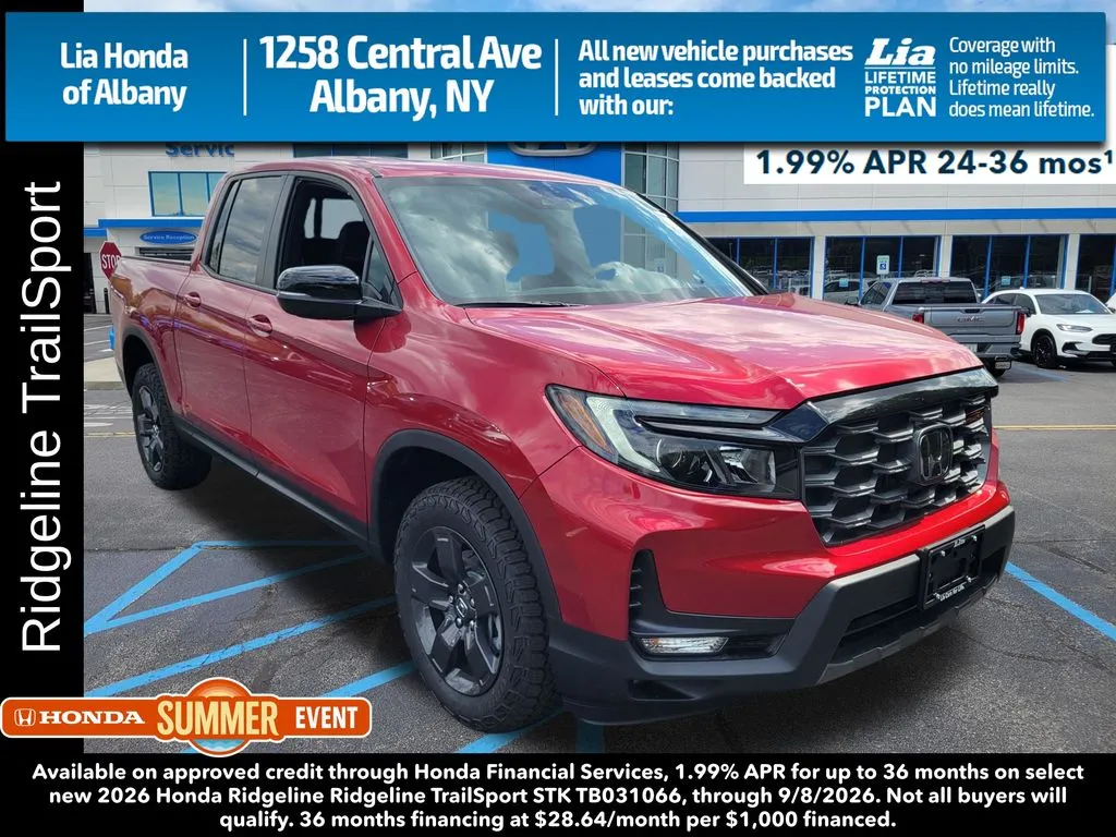 Red 2026 Honda Ridgeline TrailSport for sale in Albany, NY