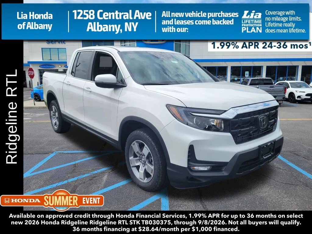 White 2026 Honda Ridgeline RTL for sale in Albany, NY