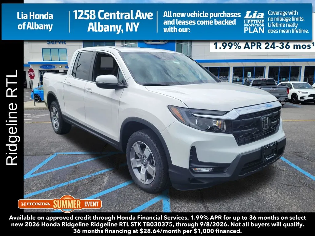 White 2026 Honda Ridgeline RTL for sale in Albany, NY