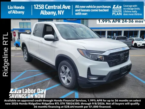 White 2026 Honda Ridgeline RTL for sale in Albany, NY