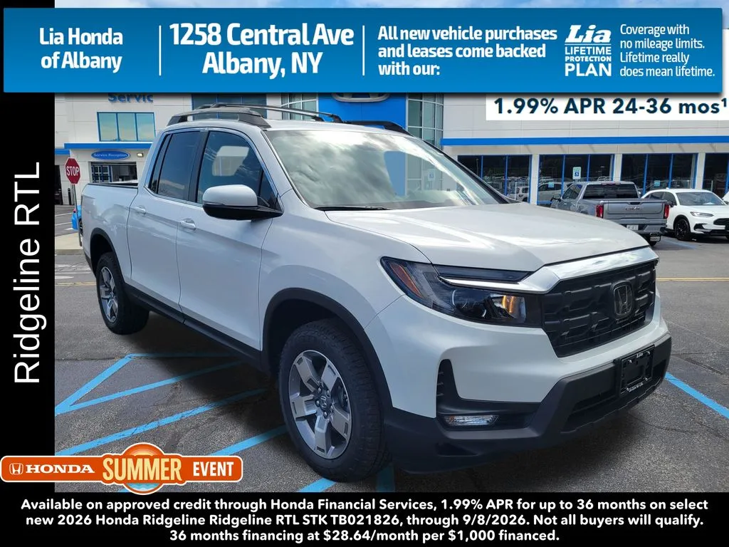 White 2026 Honda Ridgeline RTL for sale in Albany, NY