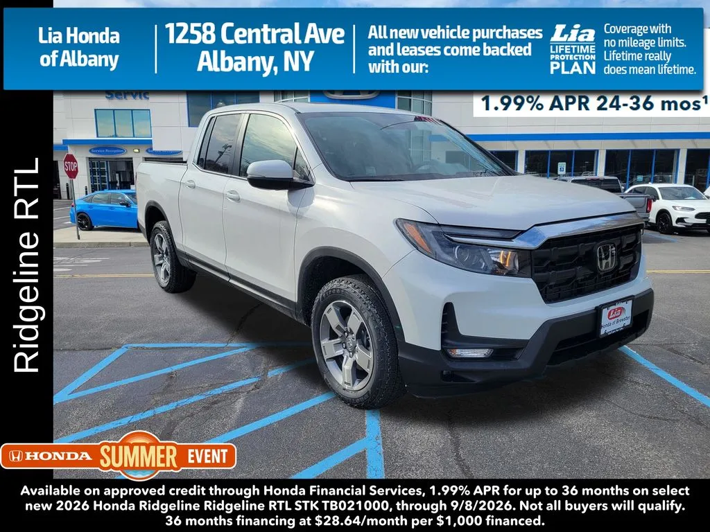 White 2026 Honda Ridgeline RTL for sale in Albany, NY