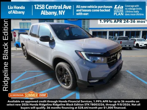 Gray 2026 Honda Ridgeline Black Edition for sale in Albany, NY