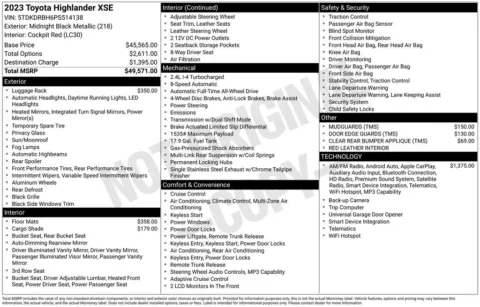 Another view of 2023 Toyota Highlander XSE for sale in Albany, NY at Lia Honda Albany