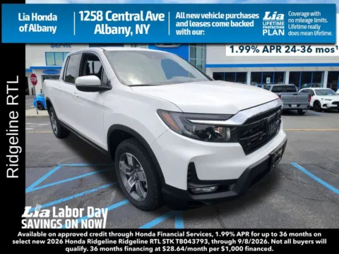 White 2026 Honda Ridgeline RTL for sale in Albany, NY