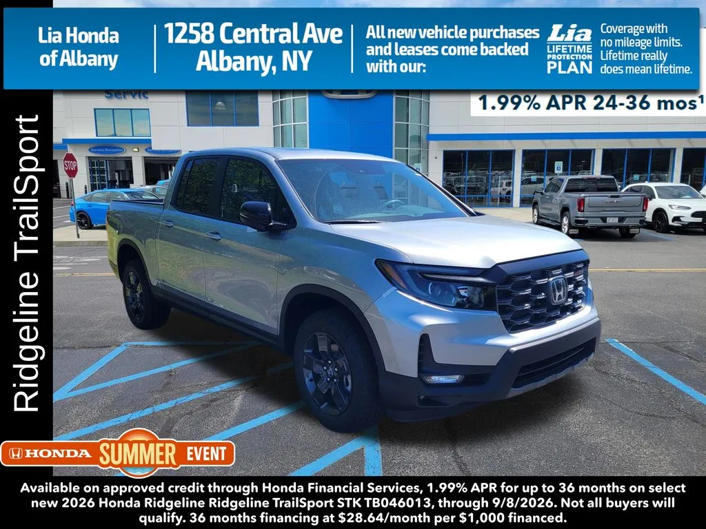 Silver 2026 Honda Ridgeline TrailSport for sale in Albany, NY