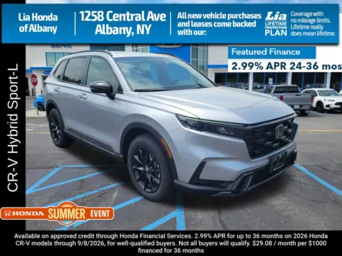 Silver 2026 Honda CR-V Hybrid Sport-L for sale in Albany, NY